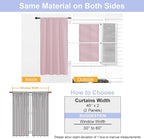 Simplebrand Ava Blush Blackout Curtains for Bedroom 84 Inch Length 2 Panels Set, Solid Thermal Insulated Privacy Nursery Window Treatment Curtains Blackout Drapes, W40 x L84 Inch, Blush