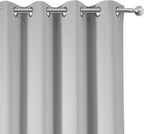 LEMOMO Blackout Curtains 52 x 108 inch/Light Grey Curtains Set of 2 Panels/Thermal Insulated Room Darkening Bedroom Curtains