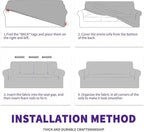 ZNSAYOTX Super Stretch Couch Cover Love Seat Sofa Covers for Living Room Dogs Pet Friendly Furniture Protector Spandex Loveseat Slipcovers with Anti Slip Foam Sticks (White, Loveseat)