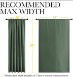 NICETOWN 2 Panels Blackout Curtains, Rod Pocket Thermal Insulated Drapess for Bedroom, Privacy Protection Easy-Care Heavy Duty Curtains for Living Room/Dining Room, W70 x L95 inches, Dark Mallard