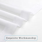OWENIE White Sheer Curtains 96 Inches Long, Elegant Sheer Curtains for Bedroom, Window Voile Sheer Curtain Panels/Drapes/Treatment for Living Room, 2Pcs, Each 42" W x 96" L