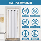 H.VERSAILTEX Doorway Curtain Blackout Closet Door Curtain Room Divider Window Treatment Curtain for Bedroom Thermal Insulated Privacy Drape Soundproof Grommet, 42 x 80 inches, 1 Panel, White