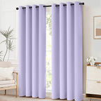 Yakamok Lilac Blackout Curtains 84 Inch Length Room Darkening Thermal Insulated Grommet Window Treatment Drapes Curtain for Bedroom Living Room 52" W x 84" L (Set of 2 Panels,Lavender)