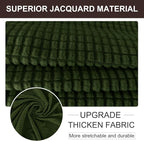 U-NICE HOME Oversized Stretch Loveseat Couch Cover Sofa Covers Washable Sofa Slipcover Furniture Protector for 2 Cushion Couch Sofa Pet Friendly, Bronze Green