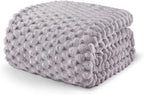 Exclusivo Mezcla Fleece Twin Blanket for Bed, Extra Large Fuzzy Light Grey Bed Blankets, Soft Cozy Plush Sofa Throws for All Seasons, 90x66 Inches
