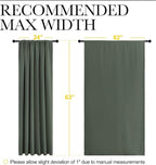 NICETOWN Bedroom Curtains Blackout Draperies - All Season Thermal Insulated Solid Rod Pocket Top Blackout Curtains/Drapes for Kid's Room (Dark Mallard, 1 Pair, 52 x 95 Inch)