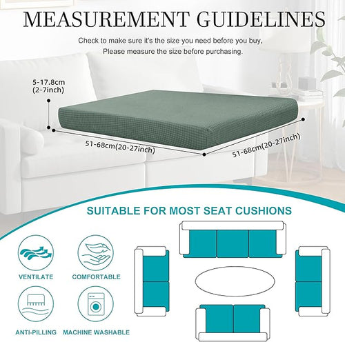 12 Piece Outdoor Cushion Covers, Patio Sofa Cushion Covers, Stretch Fit