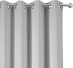 LEMOMO Blackout Curtains 52 x 84 inch/Light Grey Curtains Set of 2 Panels/Thermal Insulated Room Darkening Bedroom Curtains