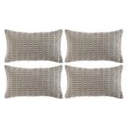 Fancy Homi 4 Packs Decorative Throw Pillow Covers for Living Room Couch Bed, Modern Farmhouse Boho Home Décor Accent Cushion Case, 20" x 12", Neutral