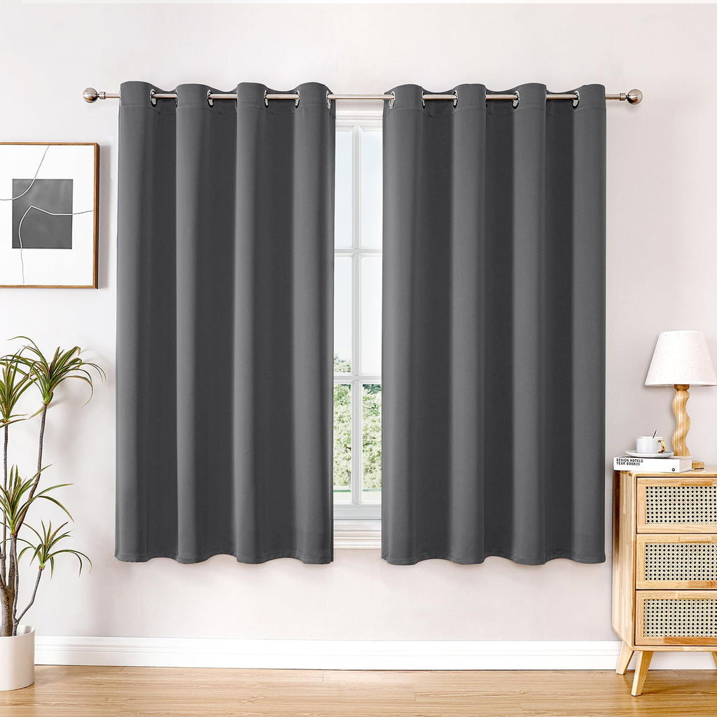 ChrisDowa Blackout Curtains for Bedroom and Living Room 63 Inches Long