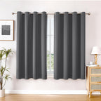ChrisDowa Blackout Curtains for Bedroom and Living Room 63 Inches Long