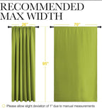 NICETOWN 2 Panels Blackout Curtains, Rod Pocket Thermal Insulated Drapess for Bedroom, Privacy Protection Easy-Care Heavy Duty Curtains for Living Room/Dining Room, W70 x L95 inches, Fresh Green