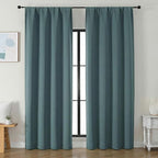 Simplebrand Dark Green Blackout Curtains for Bedroom 96 Inches Long 2 Panels, Solid Thermal Insulated, Energy Saving Living Room Window Treatment Curtains Blackout Drapes, W50 x L96 Inch, Dark Green