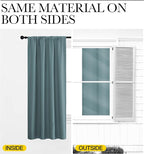 NICETOWN Greyish Blue Blackout Curtains Panels for Window, Thermal Insulated Rod Pocket Blackout Drapes/Draperies for Living Room (2 Panels, W42 x L72 inches)