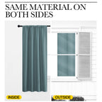 NICETOWN Greyish Blue Blackout Curtains Panels for Window, Thermal Insulated Rod Pocket Blackout Drapes/Draperies for Living Room (2 Panels, W52 x L63 inches)