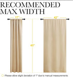 NICETOWN Blackout Room Darkening Curtains - Home Decoration Light & Noise Reducing Thermal Insulated Window Draperies with Rod Pocket Top (Biscotti Beige, Set of 2, 42 inches Wide x 45 inches Long)