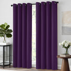 Yakamok Room Darkening Curtains 52x72 inch Length Purple-Living Room