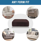 H.VERSAILTEX Velvet Stretch Couch Cushion Cover Plush Cushion Slipcover for Chair Cushion Furniture Protector Seat Cushion Sofa Cover (1 Piece Armchair Cushion Covers, Brown)