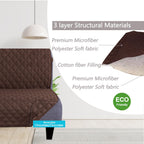 U-NICE HOME Futon Sofa Covers 68''Armless Couch Cover, Chocolate