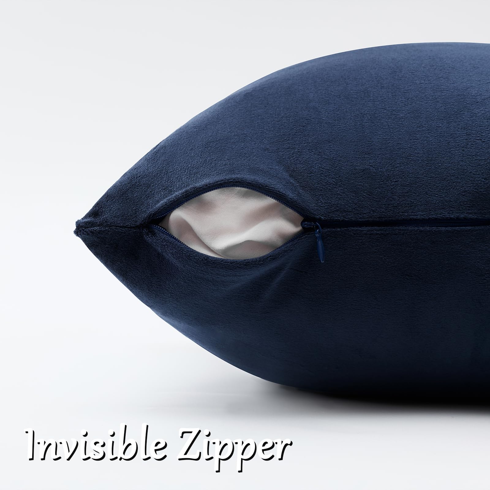 GIGIZAZA Navy Velvet Pillow Covers 22x22 Decorative Pillows Pack of 2