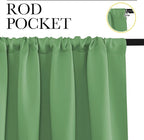 NICETOWN Blackout Curtains for Living Curtains, Froest Green, Set of 2, 52 by 63 Inch, Window Treatment Blackout Curtain Panels, Home Decor Thermal Insulated Solid Drapes for Bedroom