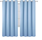LEMOMO Sky Blue Thermal Blackout Curtains/52 x 72 Inch/Set of 2 Panels Room Darkening Curtains