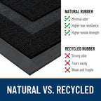 OLANLY Front Door Mat Outside 47x23, All-Season Heavy-Duty Rubber Doormat