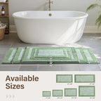 Bathroom Rugs 30x20 Non Slip Washable, Green Bath Mat for Bathroom Floor Tub, Soft Absorbent Quick Dry Mats for Shower, Bathtub,Home Decor
