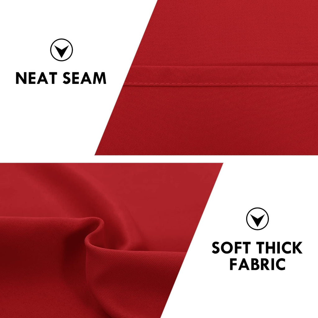 DWCN Wide Blackout Curtains for Bedroom Living Room 70 x 84 Inch Long Red