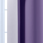 Yakamok Greyish White and Lavender Purple Ombre Curtains,Light Blocking Curtains,Room Darkening Grommet Window Drapes for Bedroom(Lavender Purple,52x63 Inch,2 Panels)