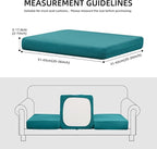 Outdoor Cushion Covers Set,14PCS Patio Furniture Couch Seat Slipcovers, Replacement for Sofa Sectional Chair(Cover，Only)