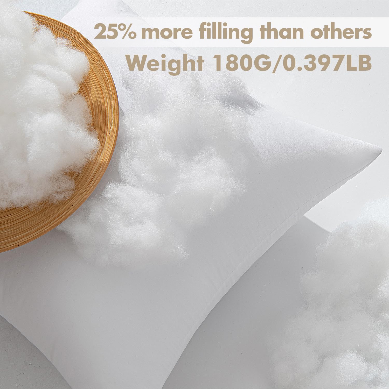MIULEE 12x12 Pillow Inserts 4 Pack, 100% Virgin Fiber Filling Throw Pillows