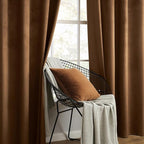 MIULEE Velvet Curtains Chocolate Elegant Grommet Thermal Insulated Soundproof Brown Room Darkening Curtains/Drapes for Classical Living Room Bedroom Decor 52 x 90 Inch Set of 2