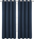 LEMOMO Navy Blue Blackout Curtains 52 x 84 inch/Set of 2 Curtain Panels Room Darkening Bedroom Curtains