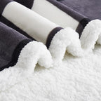 PU MEI Sherpa Blanket Fleece Throw Blanket Twin Plaid Thick Bed Blanket, Soft Warm Cozy Dark Grey Checkered Throw Blanket 60"*80"