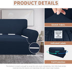 Easy-Going 100% Waterproof Couch Cover, Dual Waterproof Sofa Cover, Stretch Jacquard Sofa Slipcover, Leakproof Furniture Protector for Kids, Pets, Dog and Cat (Oversized Sofa, Dark Blue)