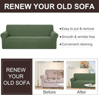 U-NICE HOME Oversized Stretch Couch Cover Slipcover, Loden Frost
