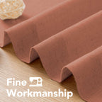 H.VERSAILTEX Linen Curtains Home Decorative Nickel Grommet Curtains Privacy Added Energy Saving Light Filtering Window Treatments Semi Sheer Draperies for Bedroom, Terracotta, 2 Panels, 52 x 84 - Inch