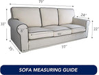 PureFit Super Stretch Sofa Slipcover – Spandex Non Slip Soft Couch Sofa Cover, Washable Furniture Protector with Non Skid Foam and Elastic Bottom for Kids, Pets （Sofa, Gray ）