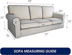 PureFit Super Stretch Sofa Slipcover – Spandex Non Slip Soft Couch Sofa Cover, Washable Furniture Protector with Non Skid Foam and Elastic Bottom for Kids, Pets （Sofa, Deep Teal）