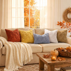 decorUhome Faux Fur Plush Soft Rust Throw Pillow Covers 16x16 Set of 2