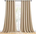 NICETOWN Room Darkening Draperies Window Curtain Panels, Thermal Insulated Grommet Room Darkening Curtains for Bedroom (Biscotti Beige, 2 Panels, W70 x L108 -inch)