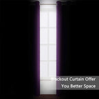 LEMOMO Purple Blackout Curtains 34 x 84 Inch Length/Set of 2 Curtain Panels/Thermal Insulated Room Darkening Blackout Curtains for Bedroom