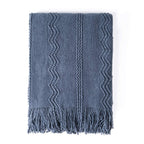 BOURINA Green Throw Blanket 50x60 Inch Boho Knitted Soft Throw Sofa Blanket