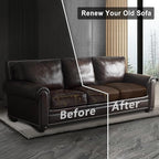 Leather Look Couch Cushion Covers Sofa Seat Slipcovers Sets Couches Furniture Protector for Sectional Armchair Loveseat Pets Kids Stretch Spandex Fabric(3 Cushion Sofa, Brown)