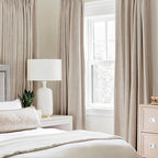 MIULEE 100% Blackout Linen Curtains for Bedroom 52x100 Inches Natural Beige