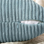 MIULEE Sky Blue Decorative Throw Pillow Covers 18x18 Inch for Couch Bed Sofa Pack of 2 Boho Farmhouse Throw Pillows Soft Cross Corduroy Patchwork Textured Cushion Cases