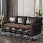 Leather Look Couch Cushion Covers Sofa Seat Slipcovers Sets Couches Furniture Protector for Sectional Armchair Loveseat Pets Kids Stretch Spandex Fabric (3 Cushion XL Sofa, Light Brown)