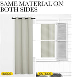 NICETOWN Thermal Insulated Grommet Room Darkening Curtains/Draperies/Panels for Bedroom (Bone White, 2 Panels, W42 x L63 inches)