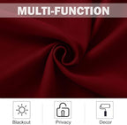 NICETOWN Blackout Kitchen Window Curtains - Pair of Thermal Insulated Eyelet Top Plain Blackout Curtains for Small Window Christmas Decor (42 Width x 36 inches Length 1.2 inches Header, Burgundy)